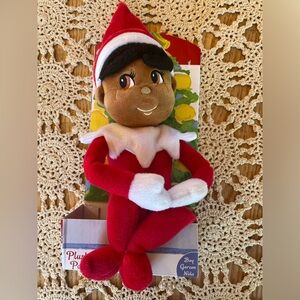 Elf on The Shelf: Christmas Plushee Pals Bundle Dark Skin Brown Eyed Boy